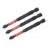 Sealey Premier Pozi Impact Power Tool Bits #2 x 75mm 3pc