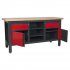 Sealey Workstation with 2 Drawers, 2 Cupboards & Open Storage