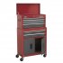 Sealey Topchest & Rollcab Combination 6 Drawer with Ball-Bearing Slides- Red