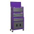 Sealey American PRO Topchest, Mid-Box Tool Chest & Rollcab Stack 9 Drawer - Purple