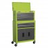 Sealey American PRO Topchest & Rollcab Combination 6 Drawer with 170pc Tool Kit - Green/Grey