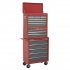 Sealey Rollcab 5 Drawer with Ball-Bearing Slides - Red/Grey