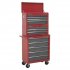 Sealey Rollcab 5 Drawer with Ball-Bearing Slides - Red/Grey