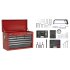 Sealey American PRO Topchest 9 Drawer with 205pc Tool Kit - Red/Grey