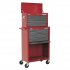 Sealey Topchest & Rollcab Combination 13 Drawer with Ball-Bearing Slides - Red/Grey