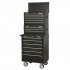 Sealey American PRO Topchest, Mid-Box Tool Chest & Rollcab Stack 14 Drawer - Black