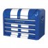 Sealey Topchest 4 Drawer Retro Style - Blue with White Stripes
