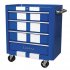 Sealey Premier Retro Style Rollcab 4 Drawer - Blue with White Stripes