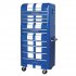 Sealey Premier Retro Style Topchest, Mid-Box Tool Chest & Rollcab Combination 10 Drawer - Blue with White Stripes