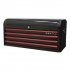 Sealey Premier Retro Style Wide Topchest 4 Drawer - Black with Red Anodised Drawer Pulls