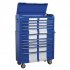 Sealey Premier Retro Style Wide Topchest & Rollcab Combination 10 Drawer Blue with White Stripes