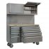 Sealey Premier Mobile Stainless Steel Tool Cabinet 10 Drawer with Backboard & 2 Wall Cupboards