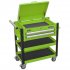 Sealey Superline PRO Heavy-Duty Mobile Tool & Parts Trolley with Lockable Top & 2 Drawers - Green