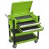 Sealey Superline PRO Heavy-Duty Mobile Tool & Parts Trolley with Lockable Top & 2 Drawers - Green