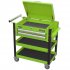 Sealey Superline PRO Heavy-Duty Mobile Tool & Parts Trolley with Lockable Top & 2 Drawers - Green