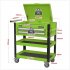 Sealey Superline PRO Heavy-Duty Mobile Tool & Parts Trolley with Lockable Top & 2 Drawers - Green