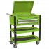 Sealey Superline PRO Heavy-Duty Mobile Tool & Parts Trolley with Lockable Top & 2 Drawers - Green