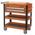 Sealey Superline PRO Heavy-Duty Mobile Tool & Parts Trolley with Lockable Top & 2 Drawers - Orange