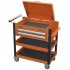 Sealey Superline PRO Heavy-Duty Mobile Tool & Parts Trolley with Lockable Top & 2 Drawers - Orange