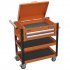 Sealey Superline PRO Heavy-Duty Mobile Tool & Parts Trolley with Lockable Top & 2 Drawers - Orange