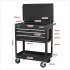 Sealey Heavy-Duty Mobile Tool & Parts Trolley with 4 Drawers & Lockable Top - Black