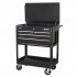 Sealey Heavy-Duty Mobile Tool & Parts Trolley with 4 Drawers & Lockable Top - Black