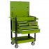 Sealey Superline PRO Heavy-Duty Mobile Tool & Parts Trolley with 5 Drawers and Lockable Top - Hi-Vis Green