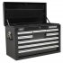 Sealey Superline PRO Topchest & Rollcab Combination 15 Drawer with 148pc Tool Kit - Black