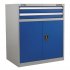 Sealey Premier Industrial Industrial Cabinet with 2 Drawers & 1 Shelf Double Locker