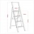 Sealey Professional Folding Step Ladder 4-Step Aluminium 150kg Capacity