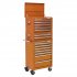 Sealey Superline PRO Topchest, Mid-Box Tool Chest & Rollcab Combination 14 Drawer - Orange