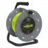 Sealey 25m Cable Reel with Thermal Trip 4 x 230V - Hi-Vis Green