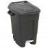 Sealey Refuse/Wheelie Bin with Foot Pedal 100L - Black