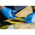 Sealey Non-Adhesive Hazard Warning Barrier Tape 80mm x 100m - Black/Yellow