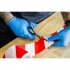 Sealey Non-Adhesive Hazard Warning Barrier Tape 80mm x 100m - Red/White