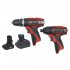 Sealey 2 x SV12 Series Cordless Power Tool Combo Kit 12V - 2 Batteries