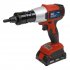 Sealey Brushless Cordless Nut Riveter 20V 2Ah Lithium-ion