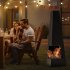 Sealey Dellonda Chiminea, Wood Burner, Heater for Outdoors W45cm x H150cm - Black Steel