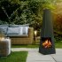 Sealey Dellonda Chiminea, Wood Burner, Heater for Outdoors W45cm x H150cm - Black Steel