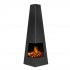 Sealey Dellonda Chiminea, Wood Burner, Heater for Outdoors W45cm x H150cm - Black Steel