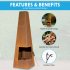 Sealey Dellonda Chiminea, Wood Burner, Heater for Outdoors W45cm x H150cm, Corten Steel