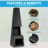 Sealey Dellonda Outdoor Chiminea Fireplace Fire Pit Heater Firewood Storage Black Steel