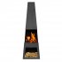 Sealey Dellonda Outdoor Chiminea Fireplace Fire Pit Heater Firewood Storage Black Steel