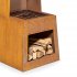 Sealey Dellonda Outdoor Chiminea Fireplace Heater Firewood Storage - Corten Steel