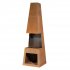 Sealey Dellonda Outdoor Chiminea Fireplace Heater Firewood Storage - Corten Steel