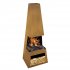 Sealey Dellonda Outdoor Chiminea Fireplace Heater Firewood Storage - Corten Steel