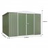 Sealey Dellonda Galvanized Steel Storage Shed with Apex Style Roof 300 x 300 x 220cm - Green