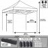 Sealey Dellonda Premium 3 x 3m Pop-Up Gazebo, PVC Coated, Water Resistant Fabric, Supplied with Carry Bag, Rope, Stakes & Weight Bags - Beige Canopy