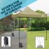 Sealey Dellonda Premium 3 x 3m Pop-Up Gazebo, PVC Coated, Water Resistant Fabric, Supplied with Carry Bag, Rope, Stakes & Weight Bags - Beige Canopy