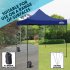 Sealey Dellonda Premium 3 x 3m Pop-Up Gazebo, PVC Coated, Water Resistant Fabric, Supplied with Carry Bag, Rope, Stakes & Weight Bags - Blue Canopy